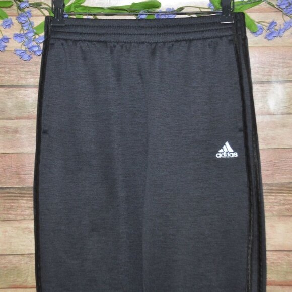 Youth adidas 3-Stripe Fleece Jogger Pant, XL 18 -20 , Heathered Gray & Black - Picture 2 of 7